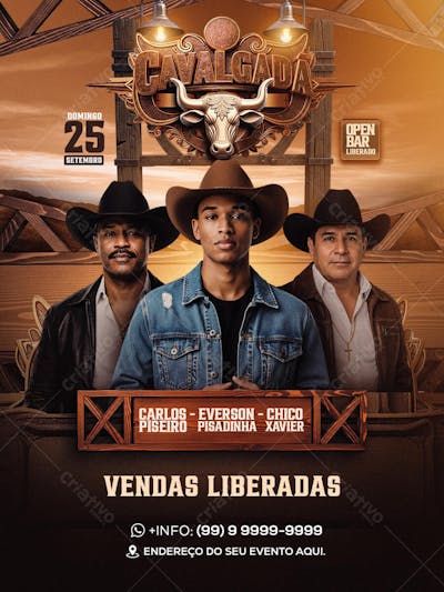 Flyer Cavalgada Feed PSD Editavel