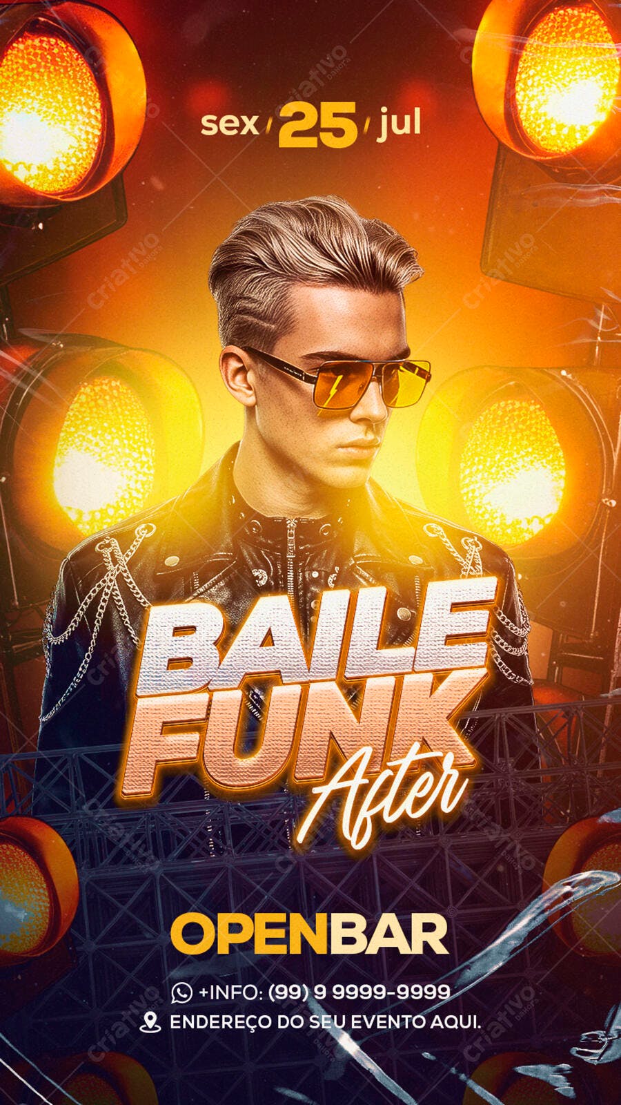 Flyer Baile Funk After PSD Editável