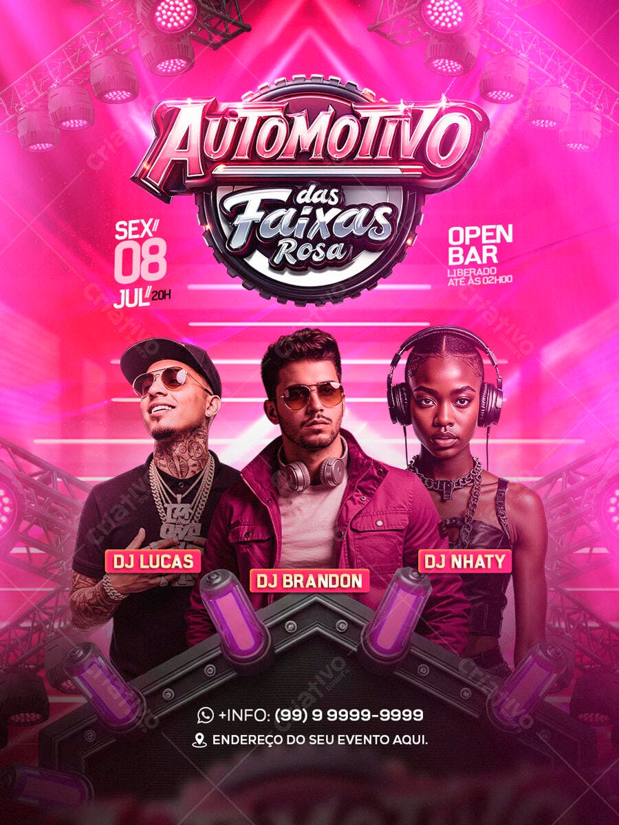 Flyer Festa 08 de Julho PSD Editável