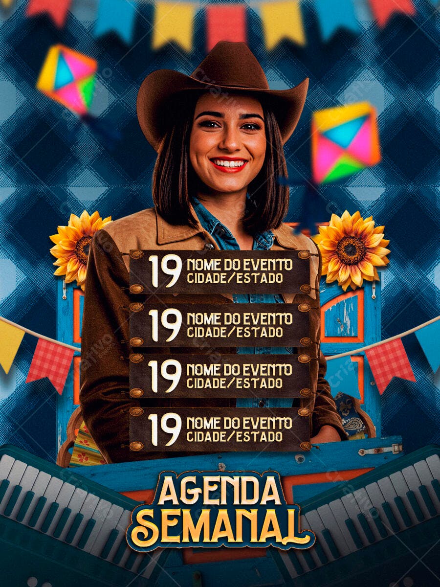 Flyer Festa Junina PSD Editável