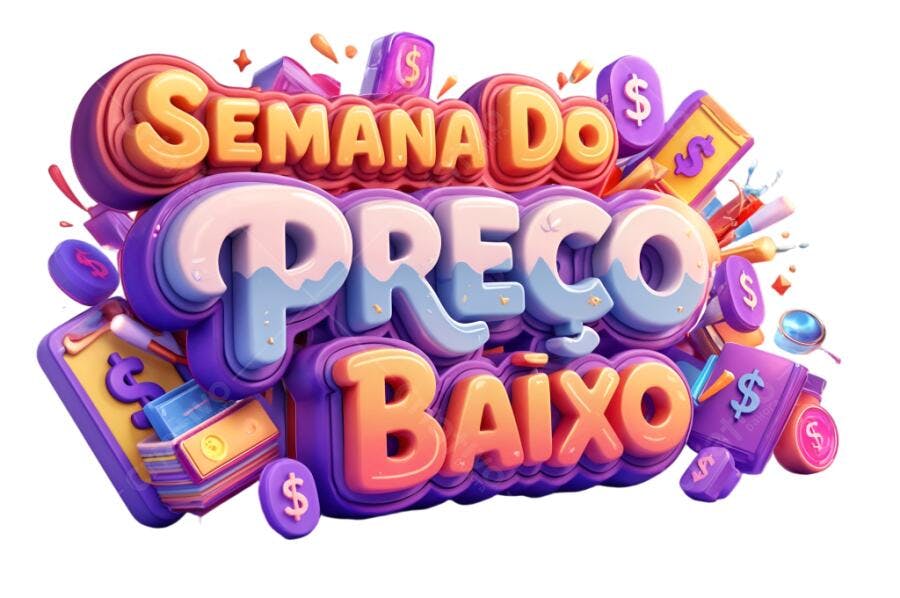 Banner Semana do Preço Baixo PNG com fundo transparente
