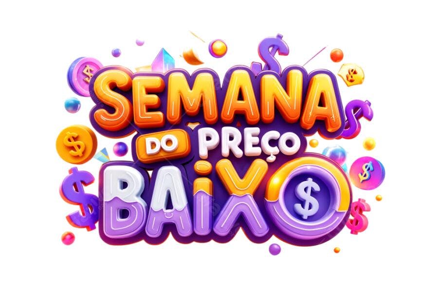 Banner Semana do Preço Baixo PNG com fundo transparente
