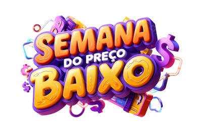  SELOS 3D PNG SEMANA DO PREÇO BAIXO