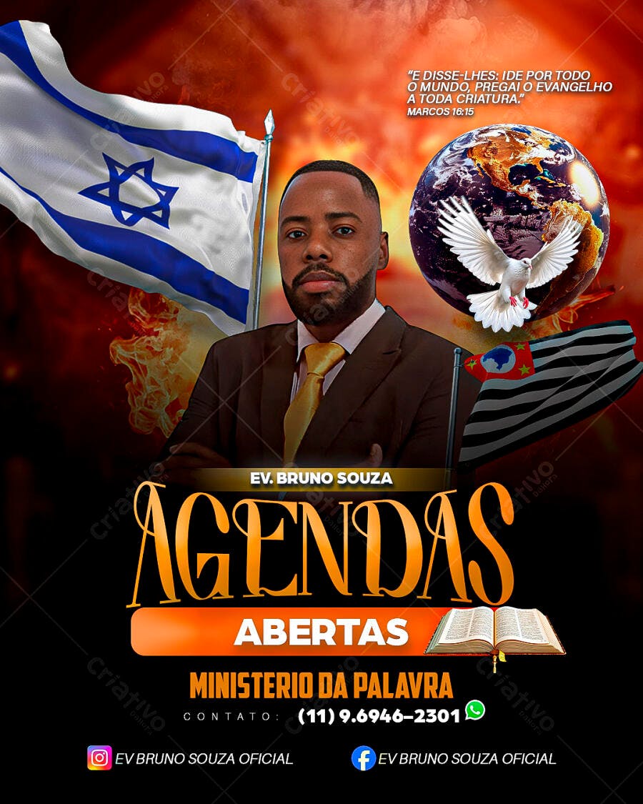 Flyer Igreja Evento Religioso PSD Editável