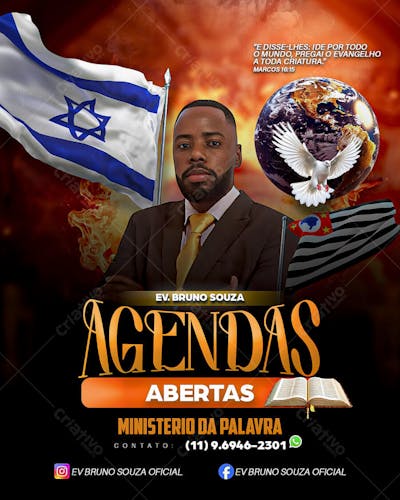 AGENDAS ABERTAS PASTOR PREGADOR 2025