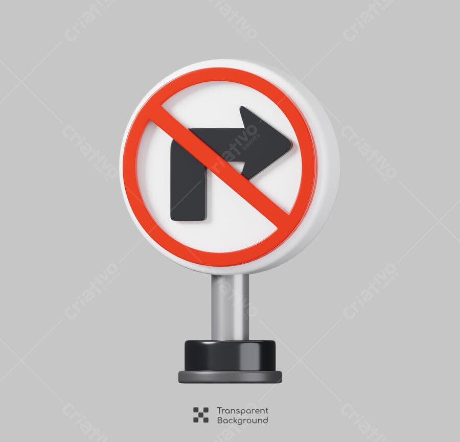 Placa de Trânsito PSD Editável