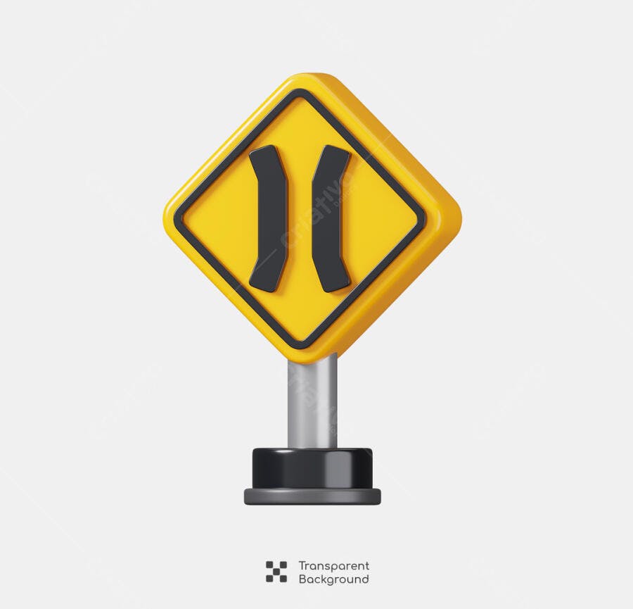 PSD Sinalização de Trânsito 3D Editável