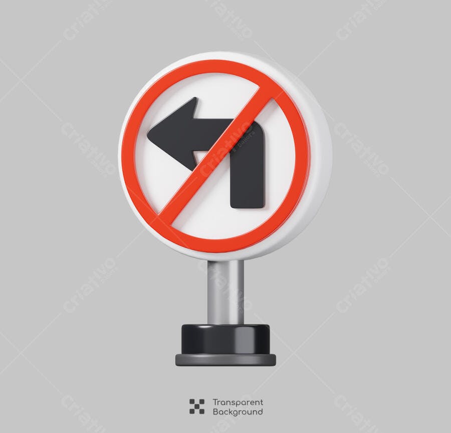 Psd Sinalização de Trânsito 3D PSD Editável