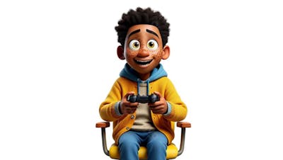 JOVEM CARTOON IA GAMER  