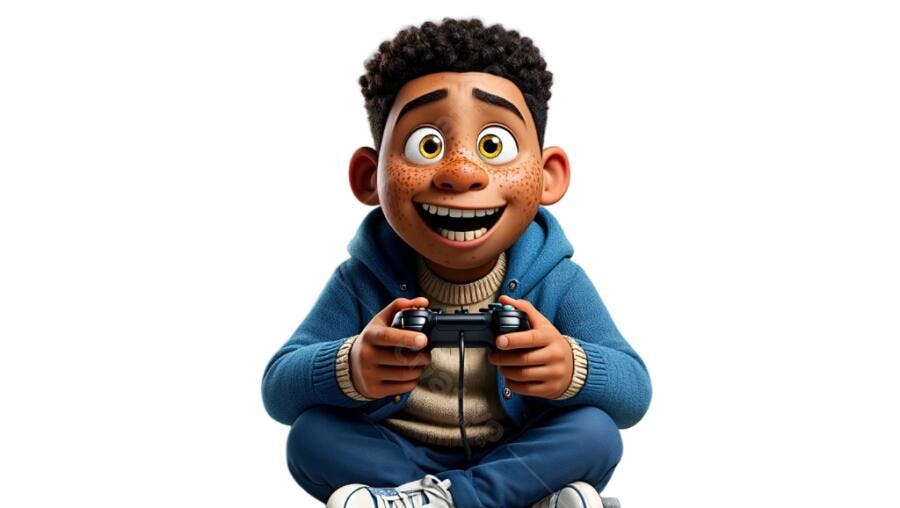 Avatar Menino Gamer PNG com fundo transparente