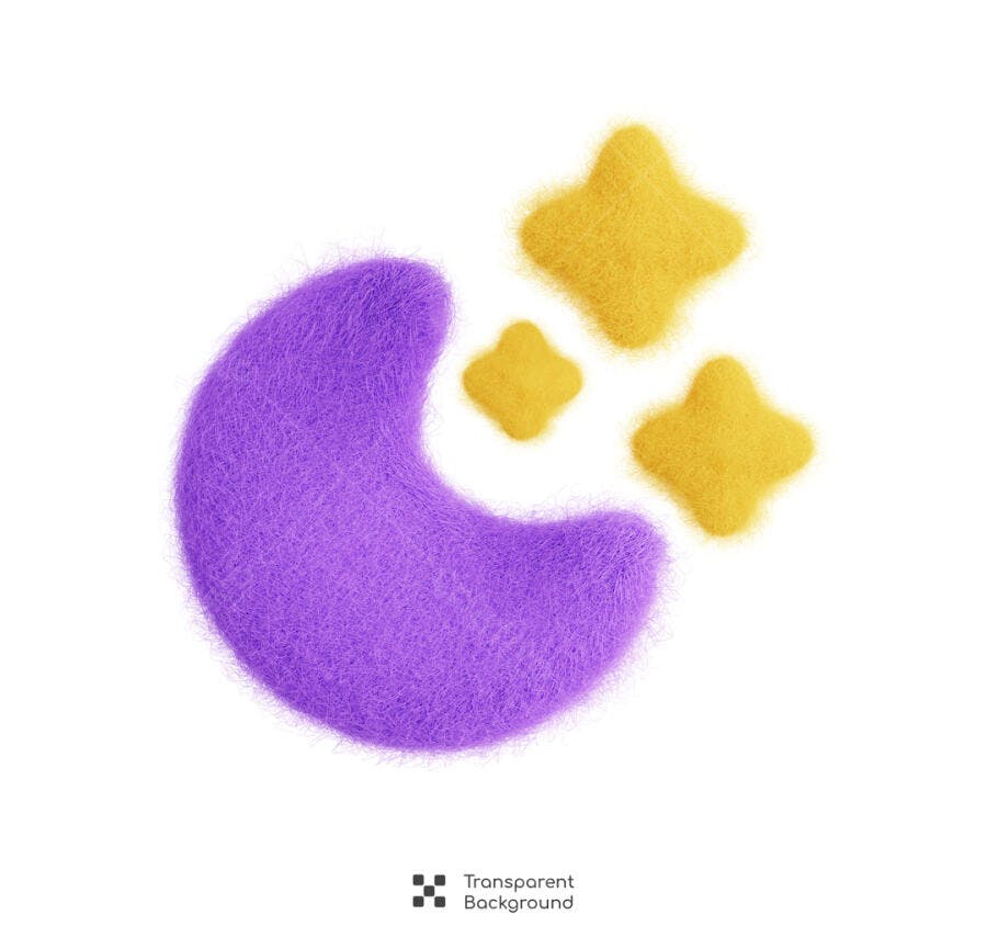Ícones Lua e Estrelas PSD Editável
