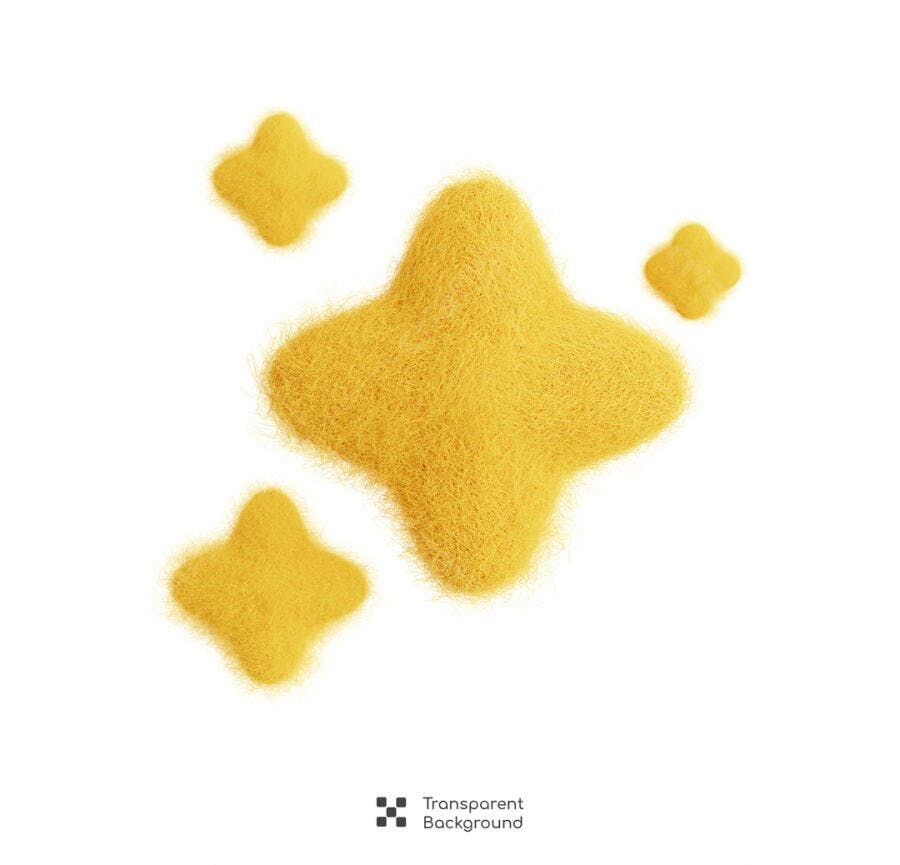 Kit de Estrelas Amarelas PSD Editável