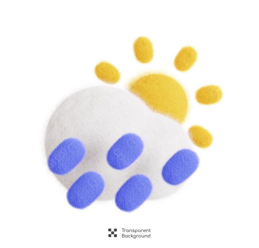 Ícone Clima Sol e Chuva PSD Editável
