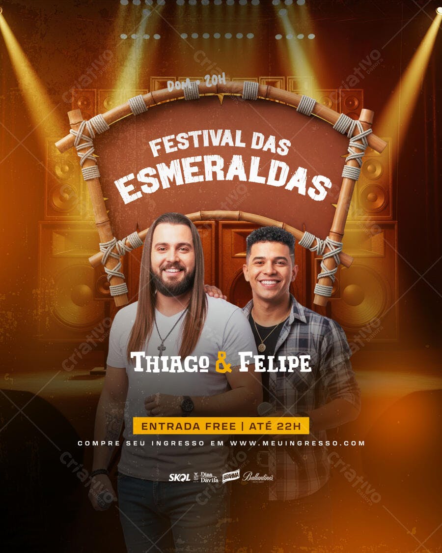 Flyer Festival de Música PSD Editável