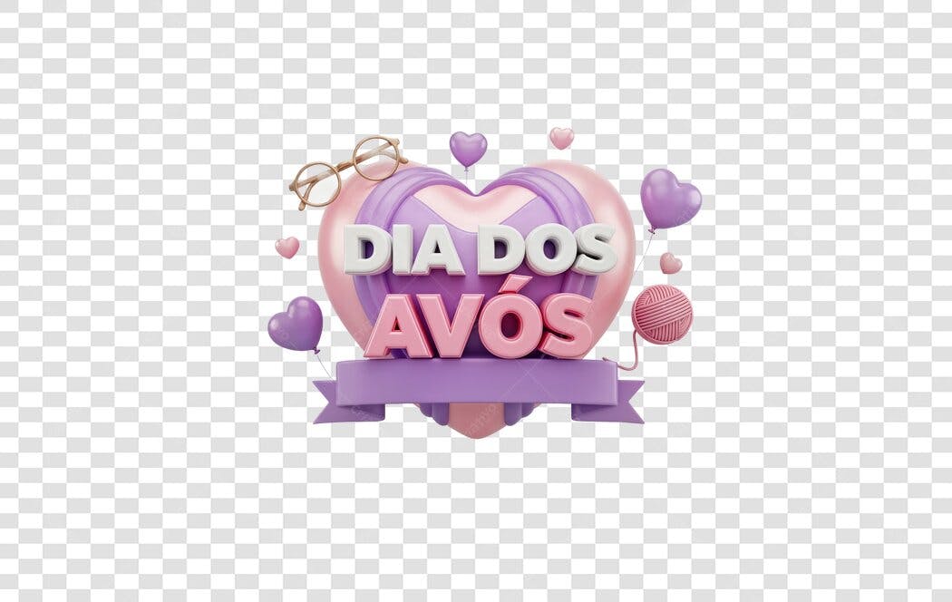Banner Dia dos Avós PNG com fundo transparente