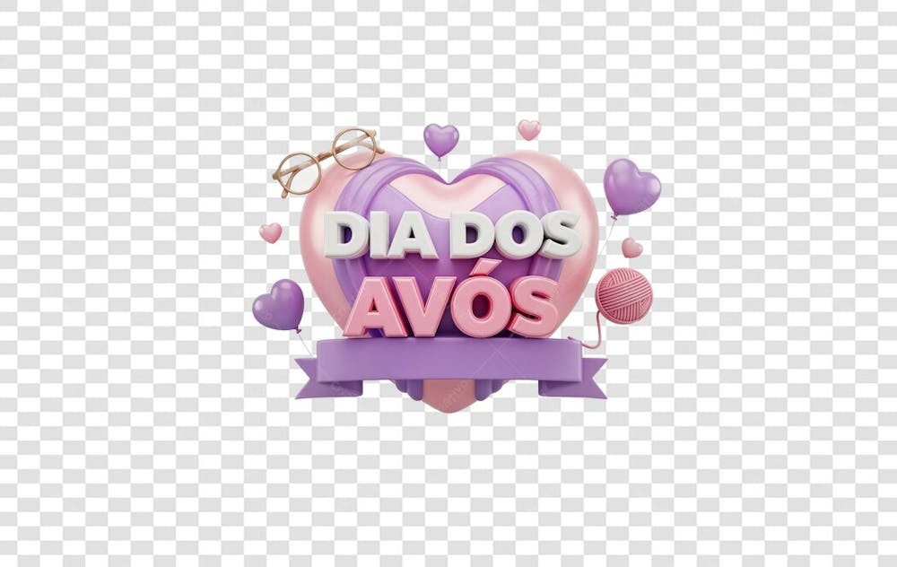 Selo 3D Dia dos Avós – Arte Fofa e Carinhosa (13)