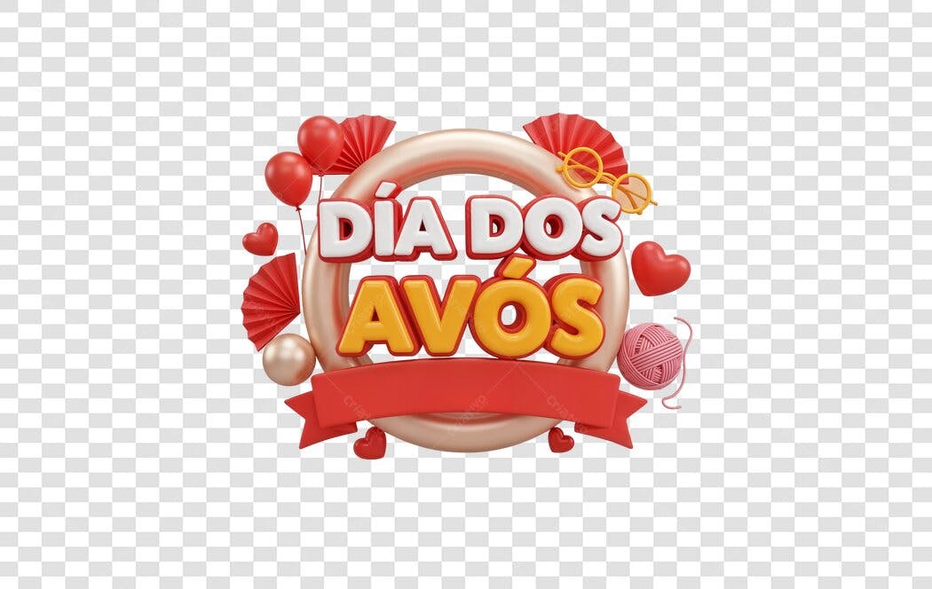 Banner Dia dos Avós PNG com fundo transparente