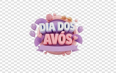 Selo 3D Dia dos Avós – Arte Fofa e Carinhosa (8)