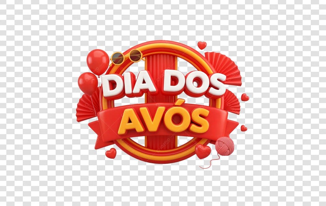 Banner Dia dos Avós PNG com fundo transparente
