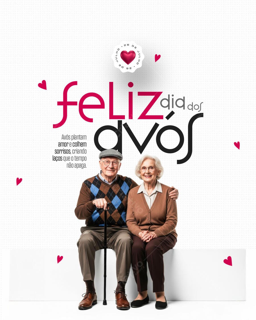 Flyer Dia dos Avós 26 de Julho PSD Editável