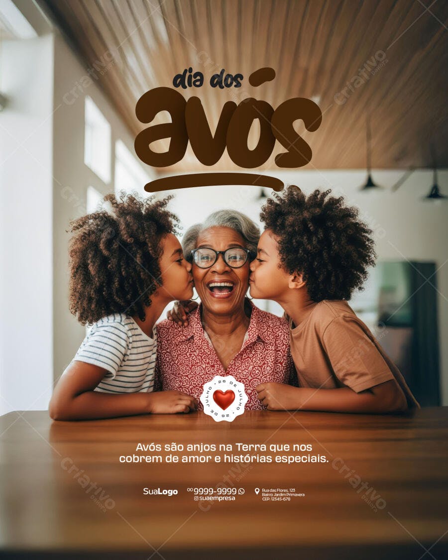 Flyer Dia dos Avós PSD Editável