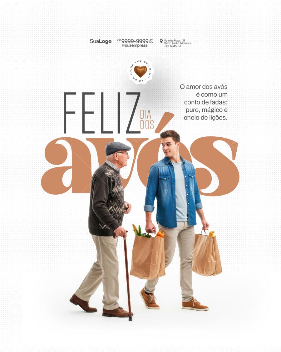 Flyer Dia dos Avós PSD Editável