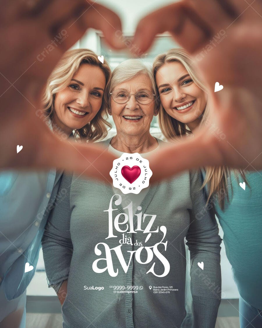 Postagem Dia dos Avós PSD Editável