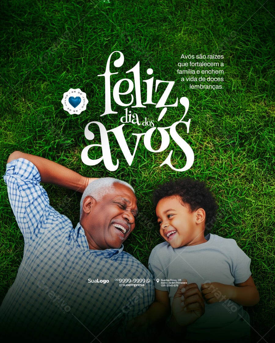 Postagem Dia dos Avós PSD Editável