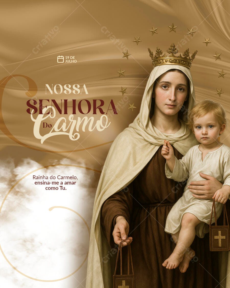 Flyer Nossa Senhora do Carmo 19 de Julho PSD Editável
