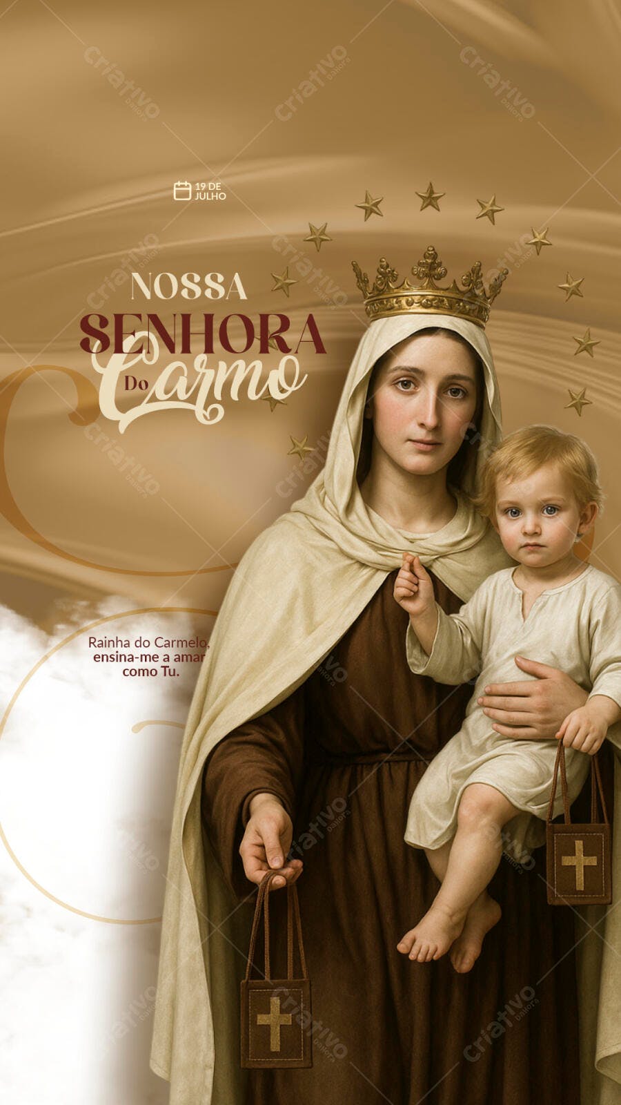 Flyer Nossa Senhora do Carmo 16 de Julho PSD Editável