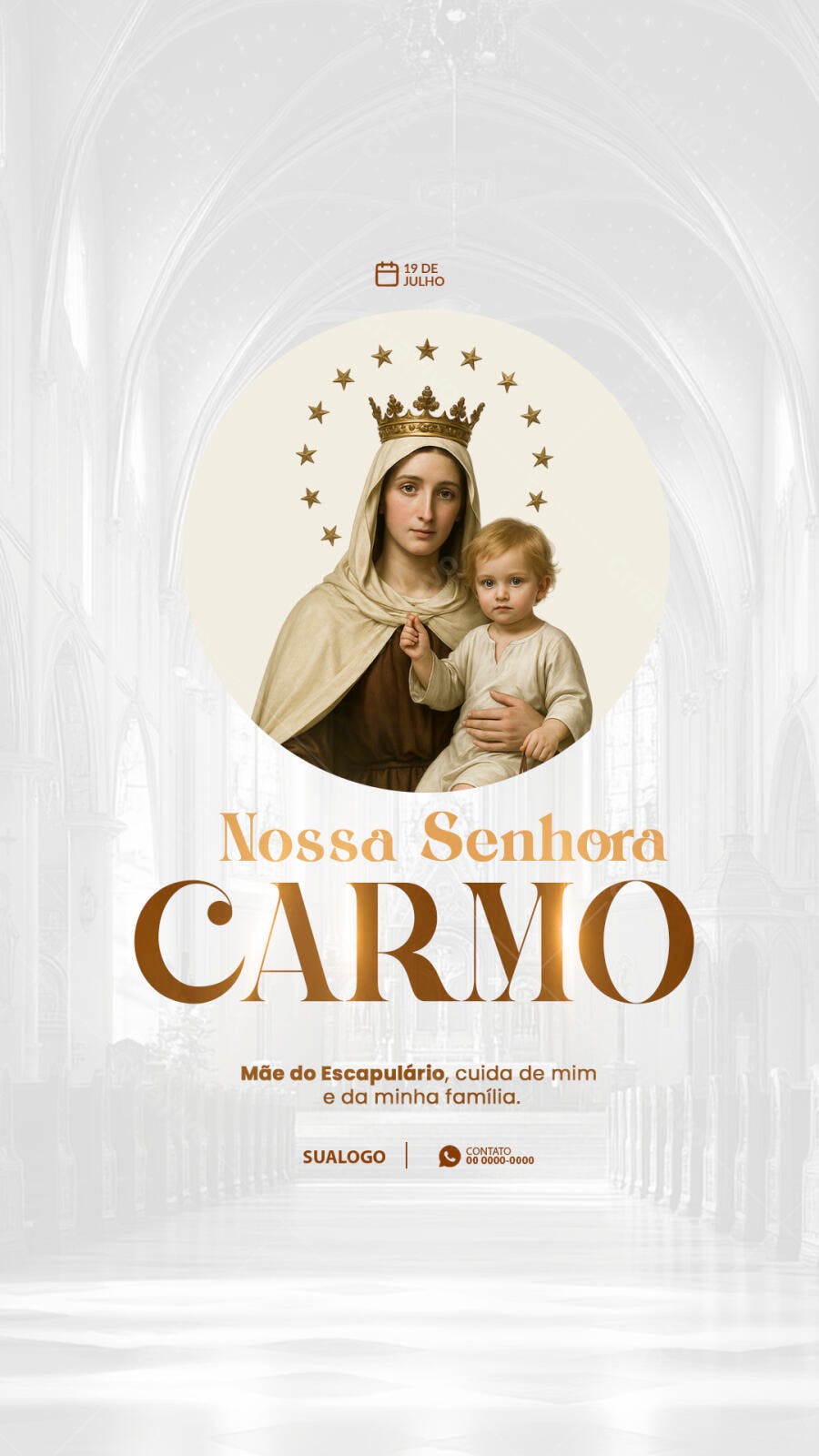 Flyer Nossa Senhora do Carmo 19 de Julho PSD Editável