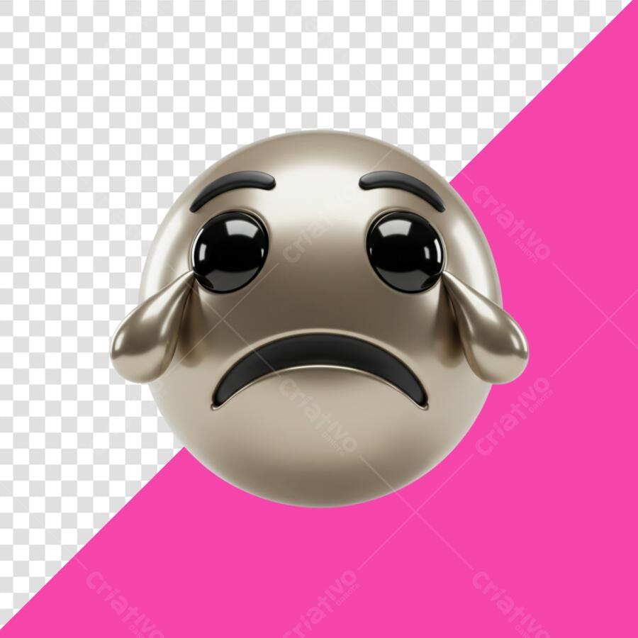 Emoji Triste PNG com fundo transparente