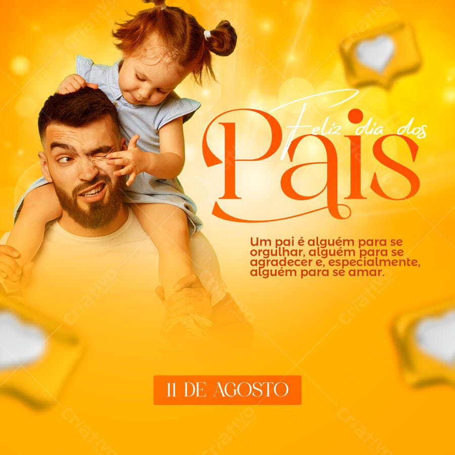 Post para o Dia dos Pais PSD Editável