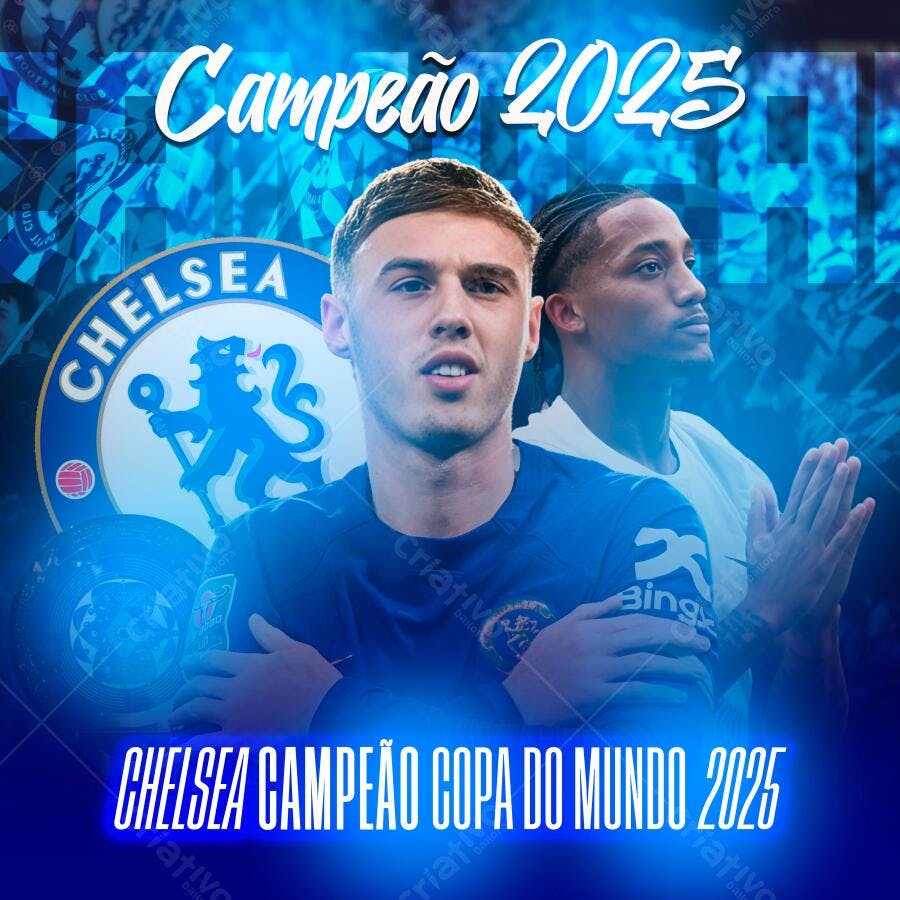 PSD Arte do Chelsea Campeão Copa do Mundo 2025