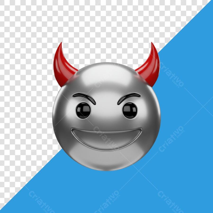 Emoji Diabinho PNG com fundo transparente