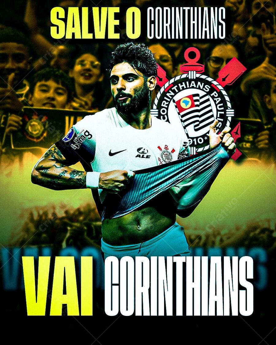 Arte para Torcida Corinthians PSD Editável