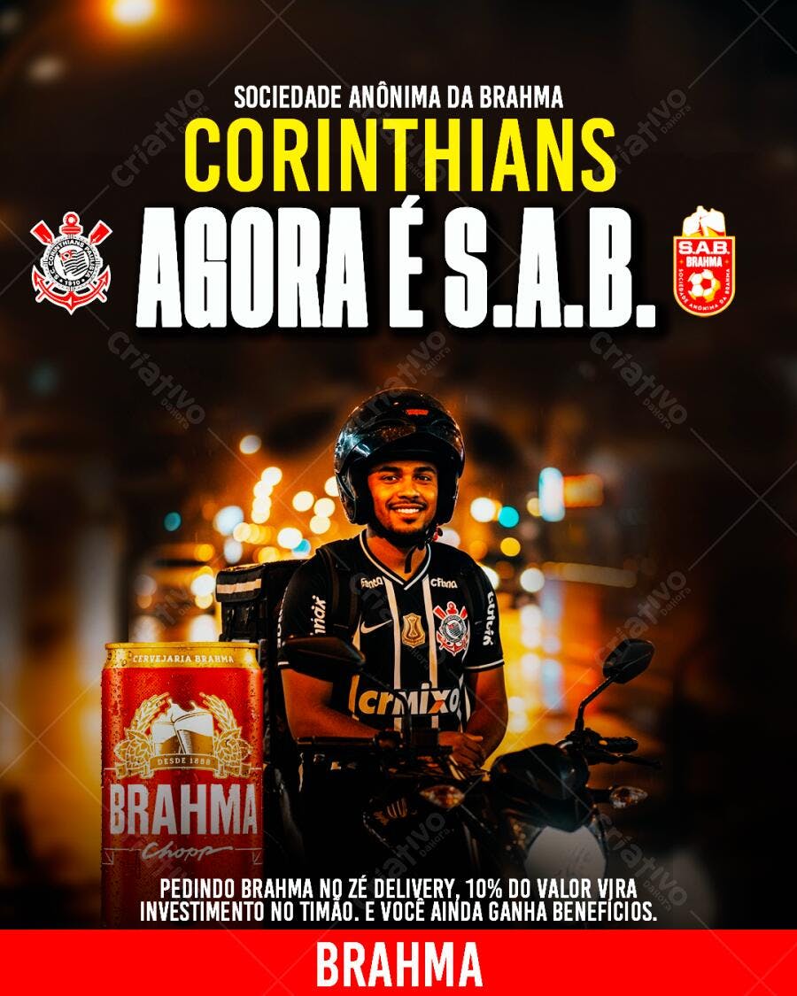 Flyer Corinthians e Brahma PSD Editável