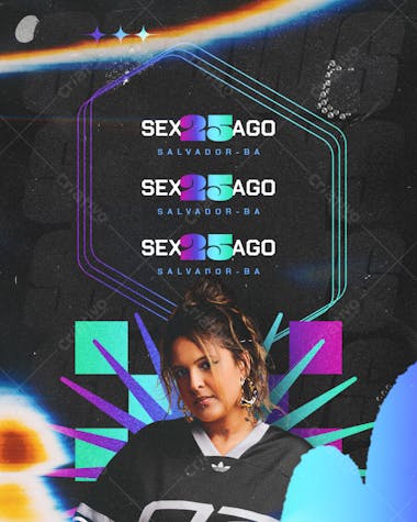 FLYER AGENDA DE SHOWS FEED PSD EDITÁVEL