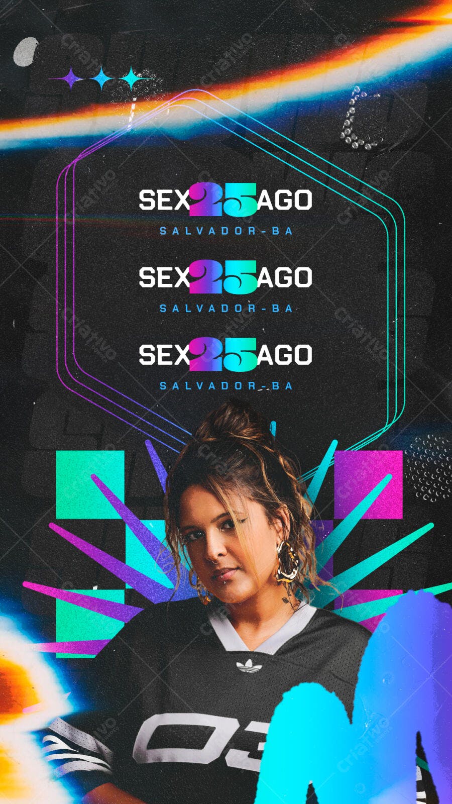 Flyer para Evento Sexta 25 de Agosto PSD Editável