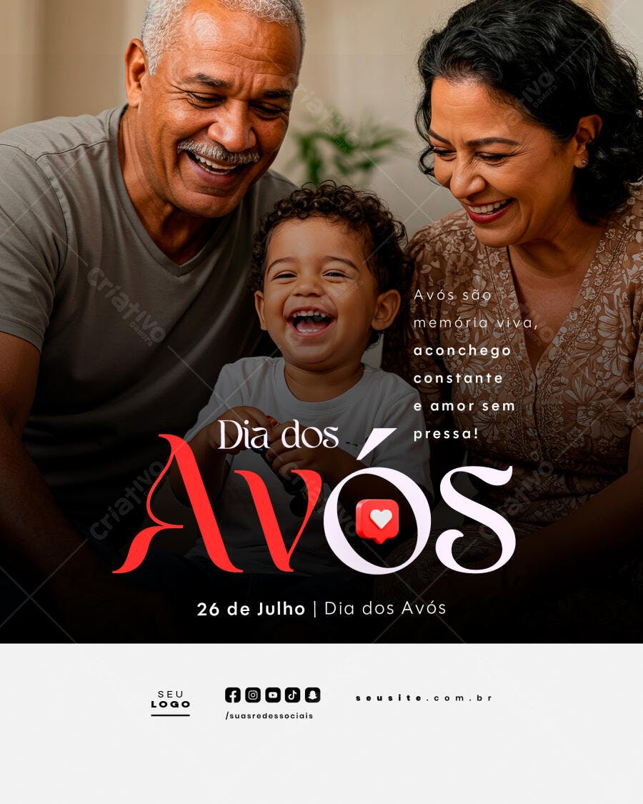 Postagem Dia dos Avós PSD Editável