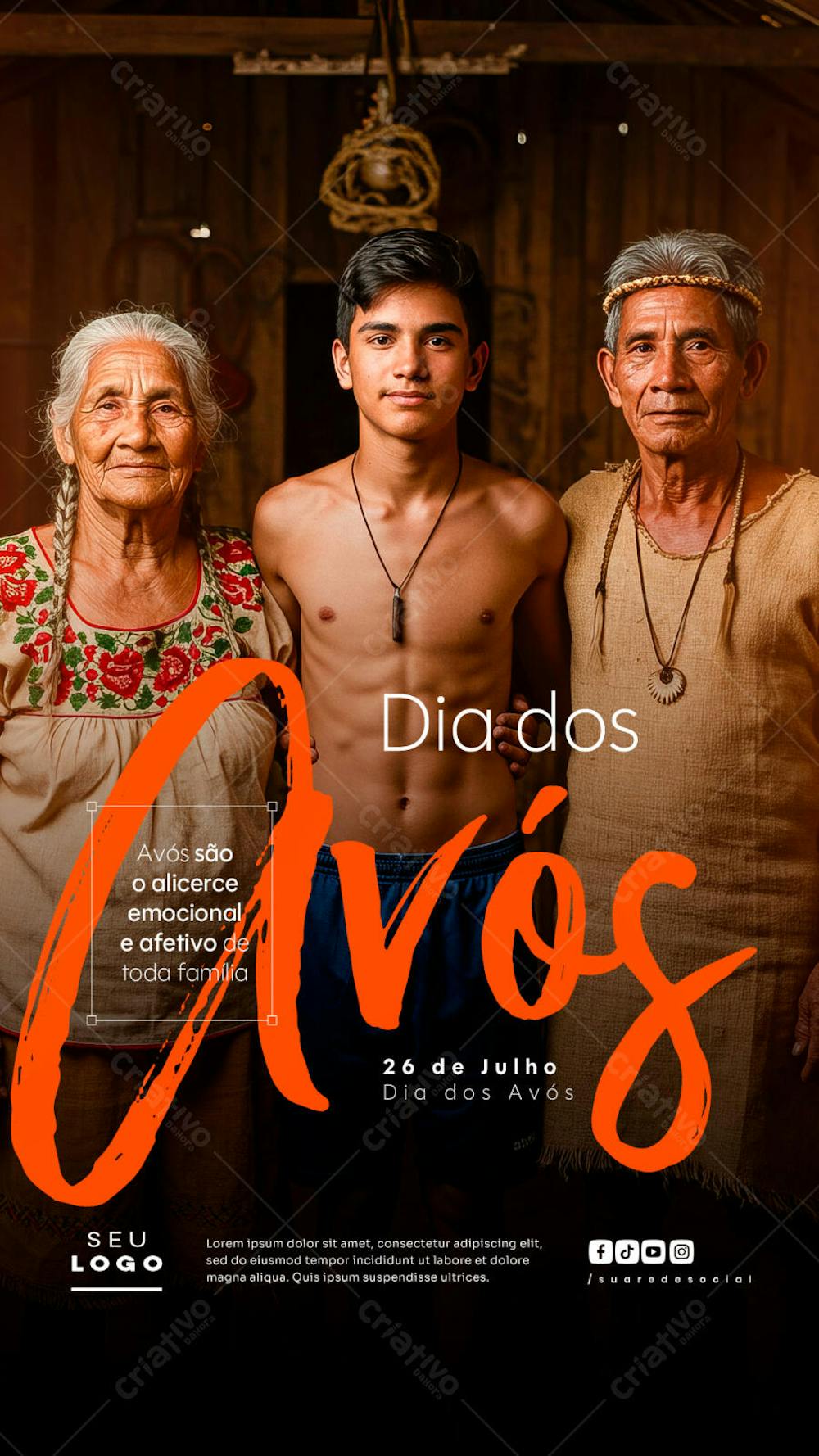 Dia dos Avós 26 de Julho Story social media psd editável (1)