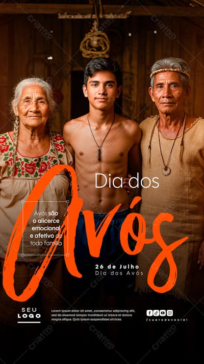 Dia dos Avós 26 de Julho Story social media psd editável (1)
