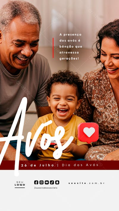 Dia dos Avós 26 de Julho Story social media psd editável (7)