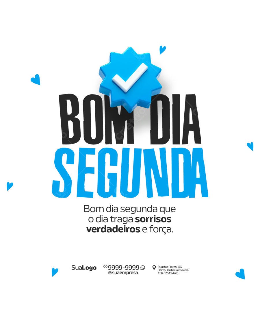 Postagem Motivacional de Segunda-Feira PSD Editável