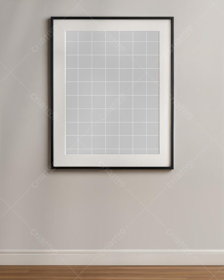 Mockup Quadro Minimalista em Parede Bege
