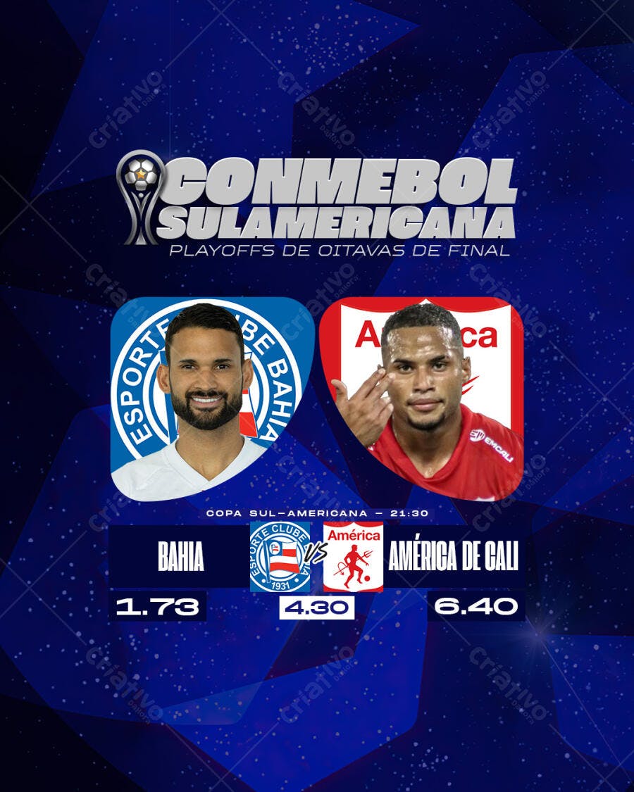 Flyer Copa Sul-Americana PSD Editável