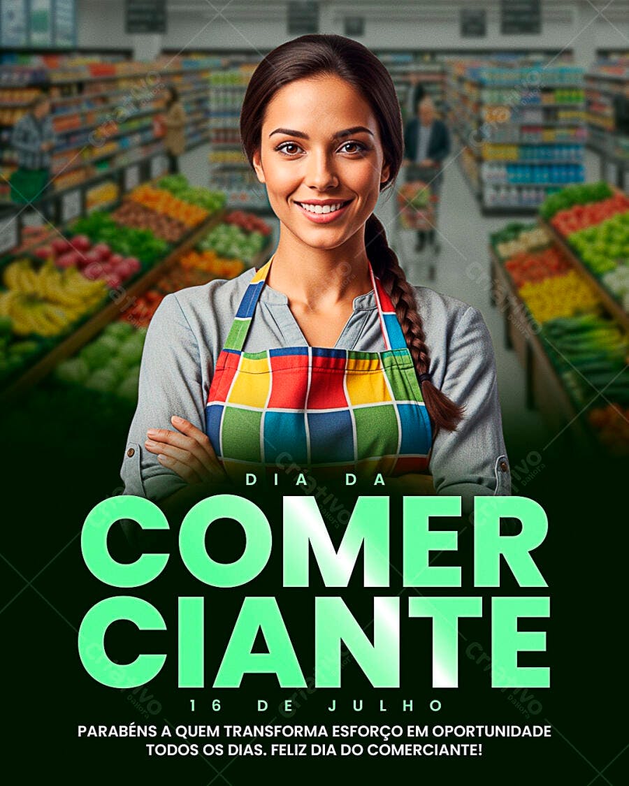 Flyer Dia do Comerciante PSD Editável