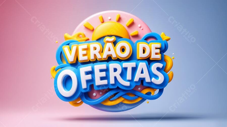 Banner Verão de Ofertas PNG com fundo transparente