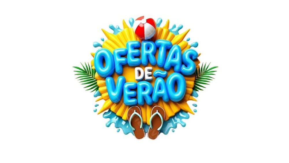 Selo 3D Ofertas de Verão Png Transparente
