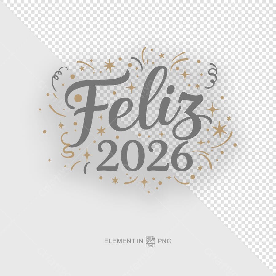 Arte para Ano Novo 2026 PSD Editável